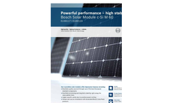 Bosch Solar - Model c-Si M 60 - Crystalline Solar Module - Datasheet