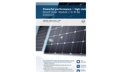Bosch Solar - Model c-Si M 60 EU42117 - Data sheet