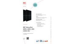 IBC MonoSol - Model 410 CS10-HC - Monocrystalline Solar Module Datasheet