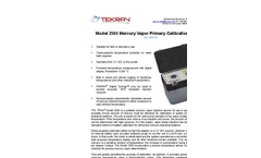 Tekran - Model 2505 - Mercury Vapor Primary Calibration Unit - Brochure