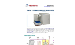 Tekran - Model 2700 - Automated Methyl Mercury Analysis System - Datasheet