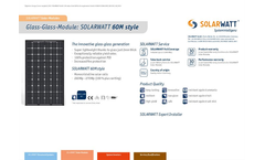 Model 60M style - Monocristalline Solar Glass Modules Brochure