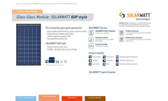 Model 60P style - Polycristalline Solar Glass Modules Brochure