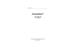 WeatherMaster - 8290 - Software for Orion Weather Stations User Manual