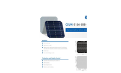 CSUN - Model S156-3BB-88 - Monocrystalline Silicon Solar Cell Brochure