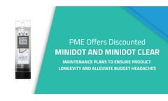 PME Offers Discounted miniDOT and miniDOT Clear Maintenance Plans to Ensure Product Longevity and Alleviate Budget Headaches