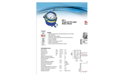 Single jet Dry Type Water Meter KK-1 Brochure