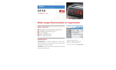 Model LT12 - Wide Range Thermometer or Hygrometer - Brochure