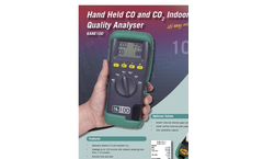 Kane 1001 Hand Held CO And CO2 Indoor Air Quality Analyser Brochure