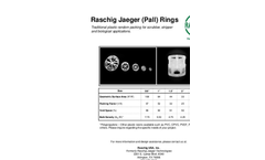 Raschig Jaeger - Pall Rings - Brochure
