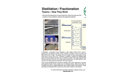 Raschig - Distillation / Fractionation Towers - Brochure