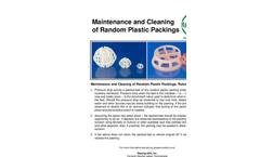 Raschig - Maintenance and Cleaning of Random Plastic Packings - Brochure