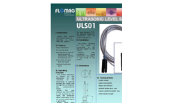 Flomag - Model ULS01 - Ultrasonic Level Switch -  Brochure
