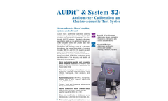 AUDit Software Datasheet - For Audiometer Calibration Brochure