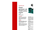 Cummins - Model V3300 Series - Diesel Generator Set Engine - Datasheet