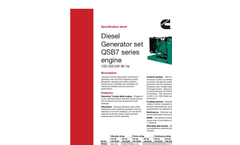 QSB7 Series Power Generation Generators Spec Sheet