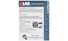 TestLab Professional - Model V6 - USB - Drop/Shock Data Acquisition Systems - Datasheet