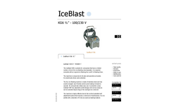 IceBlast - KG6 - Dry Ice Blasting Machine Specifications