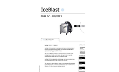 IceBlast - KG12 - Dry Ice Blasting Machine Brochure Specifications