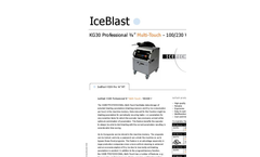 IceBlast - Model KG30 Professional ¾” Multi-Touch - 110/230 V - Dry Ice Blasting Machine Specifications