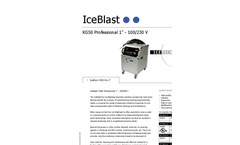 IceBlast - Model KG50 Professional 1” - 110/230 V - Dry Ice Blasting Machine Specifications