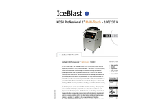IceBlast - Model KG50 Professional 1” Multi-Touch - 110/230 V - Dry Ice Blasting Machine Specifications