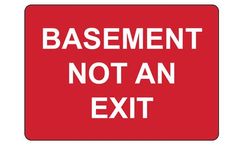 Graphic - Model SL4062-CB - Basement not an Exit Sign