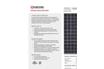 Model KU315-7ZPA - Photovoltaic Modules Systems Brochure
