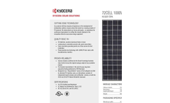Model KU315-7ZPA - Photovoltaic Modules Systems Brochure