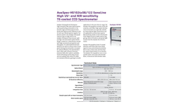 AvaSpec - HS1024 x58 -122 - High-Sensitivity Fiber-Optic Spectrometers Brochure