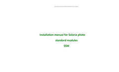 Monocrystalline Silicon Photovoltaic Module S5M Installation- Brochure
