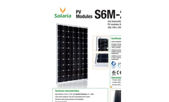 Monocrystalline Silicon Photovoltaic Module S6M2G Series