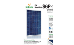 Monocrystalline Silicon Photovoltaic Module S6P2G Series