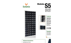 Monocrystalline Silicon Photovoltaic Module S5M Series