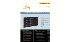 Suniva - Optimus Series OPT 72 Cell (Mono) - Monocrystalline Solar Modules Specifications