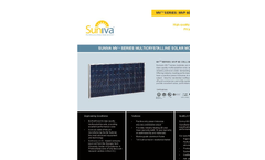 Suniva MV Series 60 Cell (Multi) Multicrystalline Solar Modules Specifications