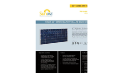Suniva MV Series 72 Cell (Multi) Multicrystalline Solar Modules Specifications