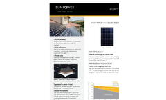 SunPower - E20 - Solar Panels  Brochure