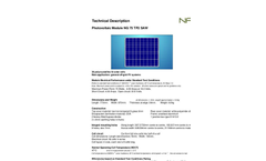  	Model NG 75 TP2 SAW - Photovoltaic Module Brochure