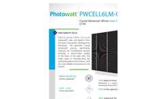 PWCELL6LM - Crystal Advanced Solar Cell - Datasheet