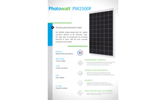 Photowatt - Model PW2500F - Monocrystalline Photovoltaic Modules - Datasheet