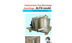 Comi-Condor - Model ALFA Type - Vertical Axis Top Discharge Centrifuge Datasheet