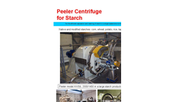 Comi Condor - Model HX - Peeler Centrifuge for Starch Datasheet