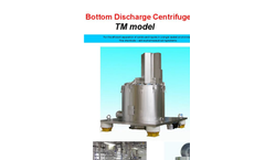Comi Condor - TM Model - Bottom Discharge Centrifuge - Brochure