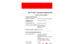 SAF-T-CHLOR Sodium Chlorite – MSDS