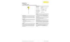  	VEGACAL - Model 63 - Capacitive Rod Probe for Continuous Level Measurement- Brochure