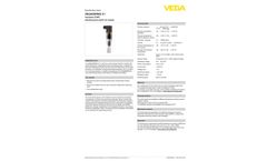 VEGASWING - Model 51 - Vibrating Level Switch for Liquids - Brochure