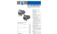 Model CM(A-B-C-D) - CMR - Single Impeller Centrifugal Electric Pumps Brochure