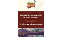 22nd World Congress of Soil Science - Preliminary Programme - Brochure