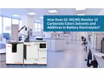 How Does GC-MS/MS Monitor 15 Carbonate Esters Solvents and Additives in Battery Electrolytes?